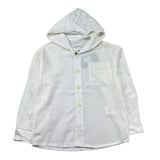 Paolo Pecora Camicia Manica Lunga Tinta Unita con Cappuccio per Bambino PP4216 BIANCO PAOLO PECORA 