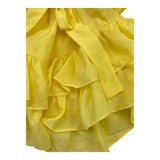 I Do Yellow Ruffled Solid Color Dress for Girls