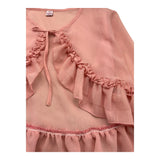 Kiriki Solid Color Sheer Pink Shrug For Girls