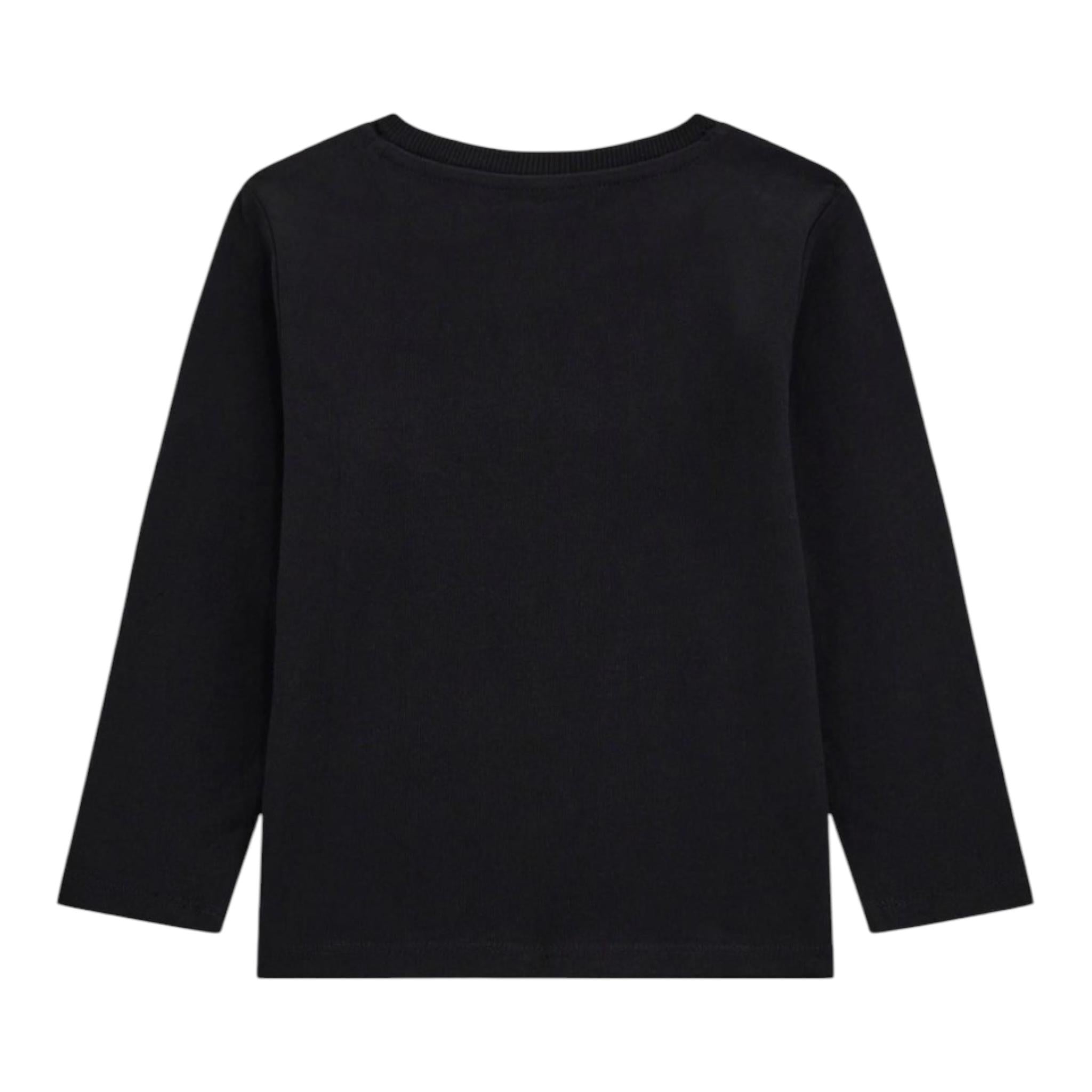 GUESS shirt girocollo tinta unita con stampa in contrasto Nero per Neonato N4BI11I3Z14N NERO GUESS 