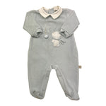 LALALU' tutina tinta unita con stampa Azzurro per Neonato TCL1N AZZURRO LALALU' 