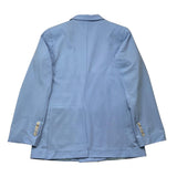 Never Too Powder Blue Double Breasted Solid Color Jacket For Boys