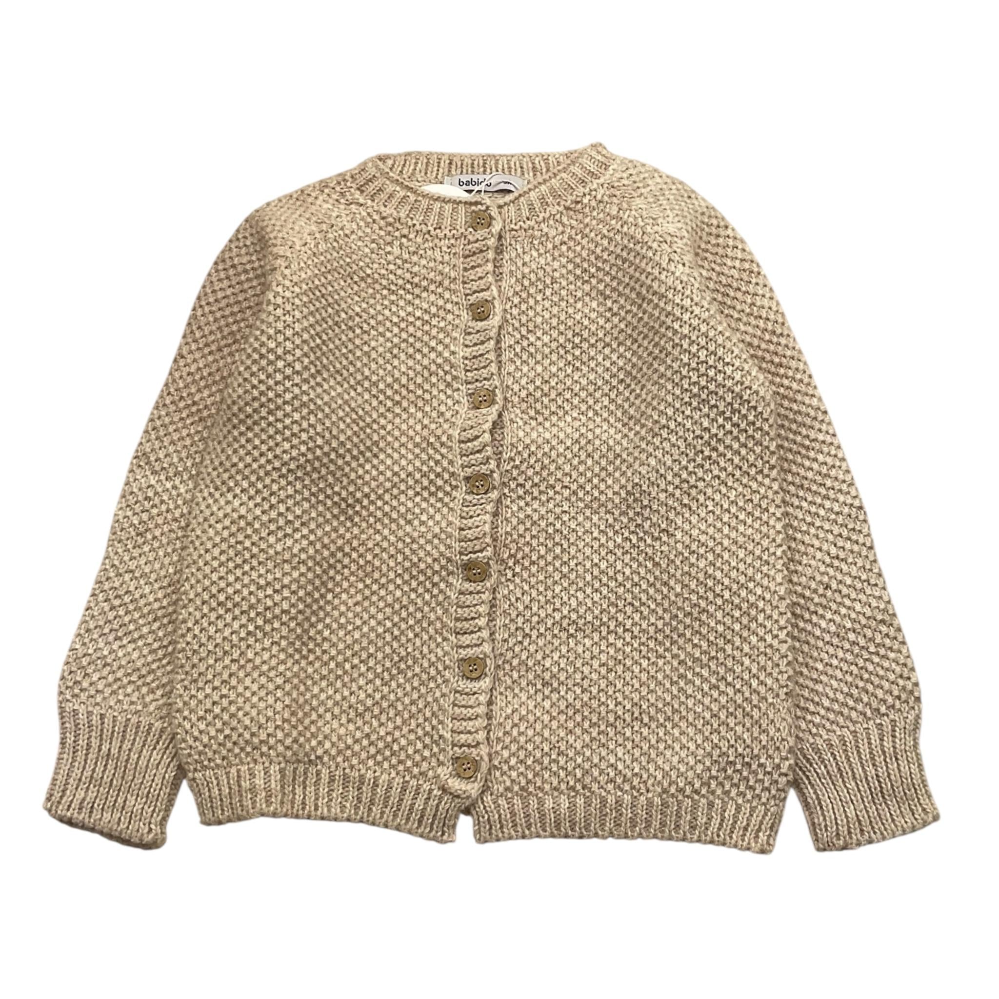 BABIDU cardigan tinta unita con bottoni in contrasto Beige per Neonata 60683 BEIGE BABIDU 