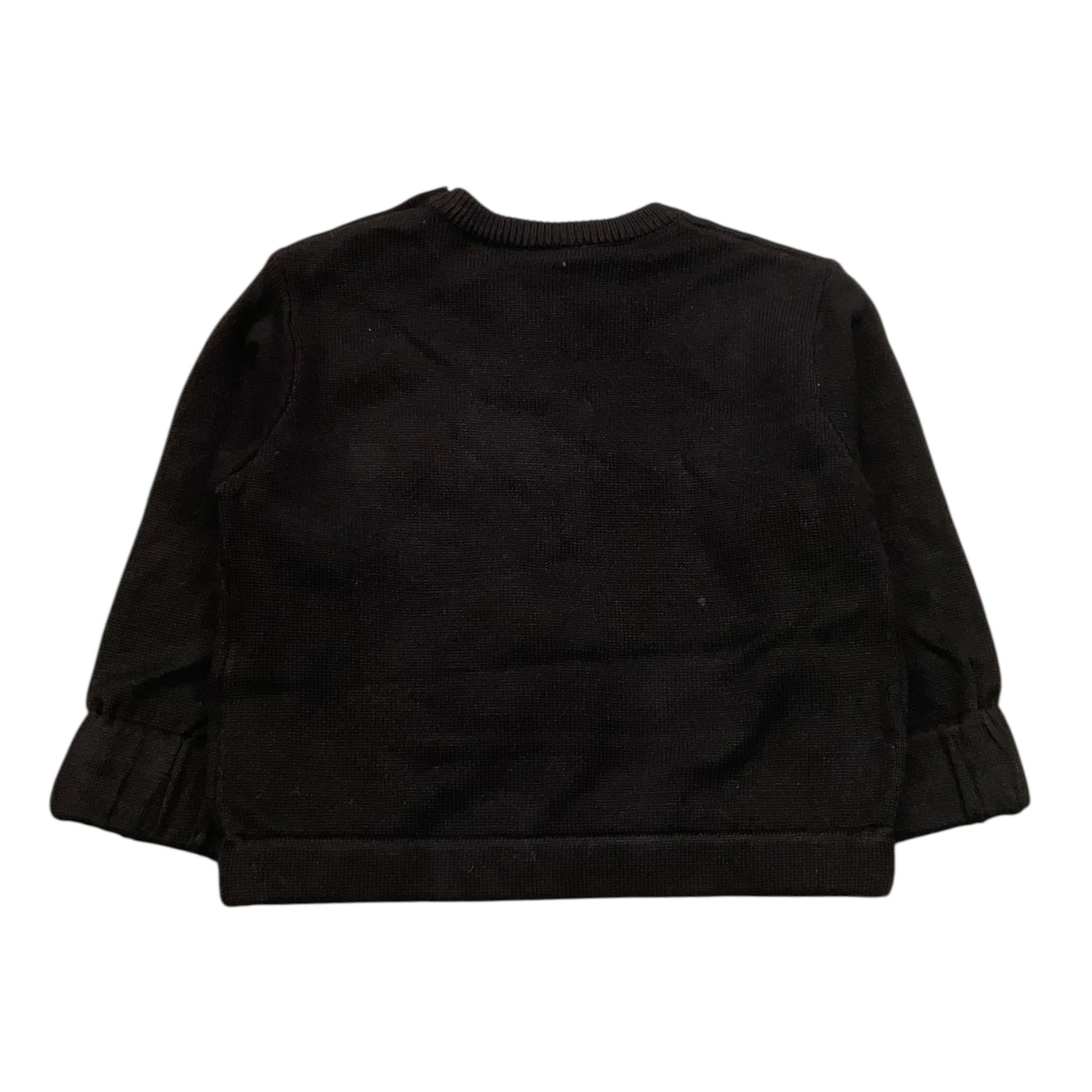MARC ELLIS maglia girocollo tinta unita con logo Nero per Neonata JMNSW00193 NERO MARC ELLIS 