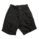 Make Bermuda Solid Color With Elastic Waist Black For Boys