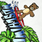 Moschino Telo Mare Tinta Unita con Stampa per Neonata HTX01B BIANCO MOSCHINO 