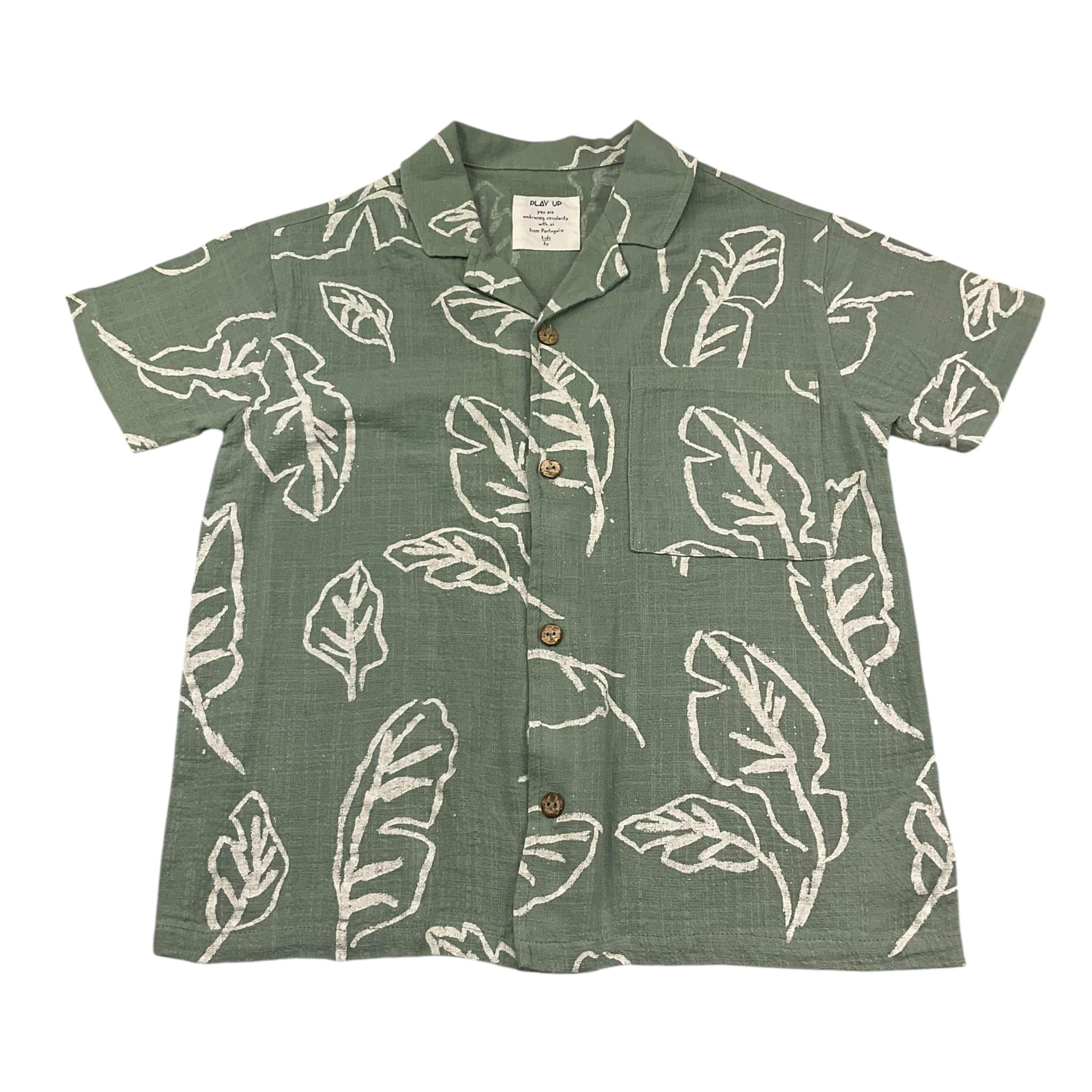 Play Up Camicia Tinta Unita con Fantasia per Bambino PA033AQ11252 VERDE PLAY UP 