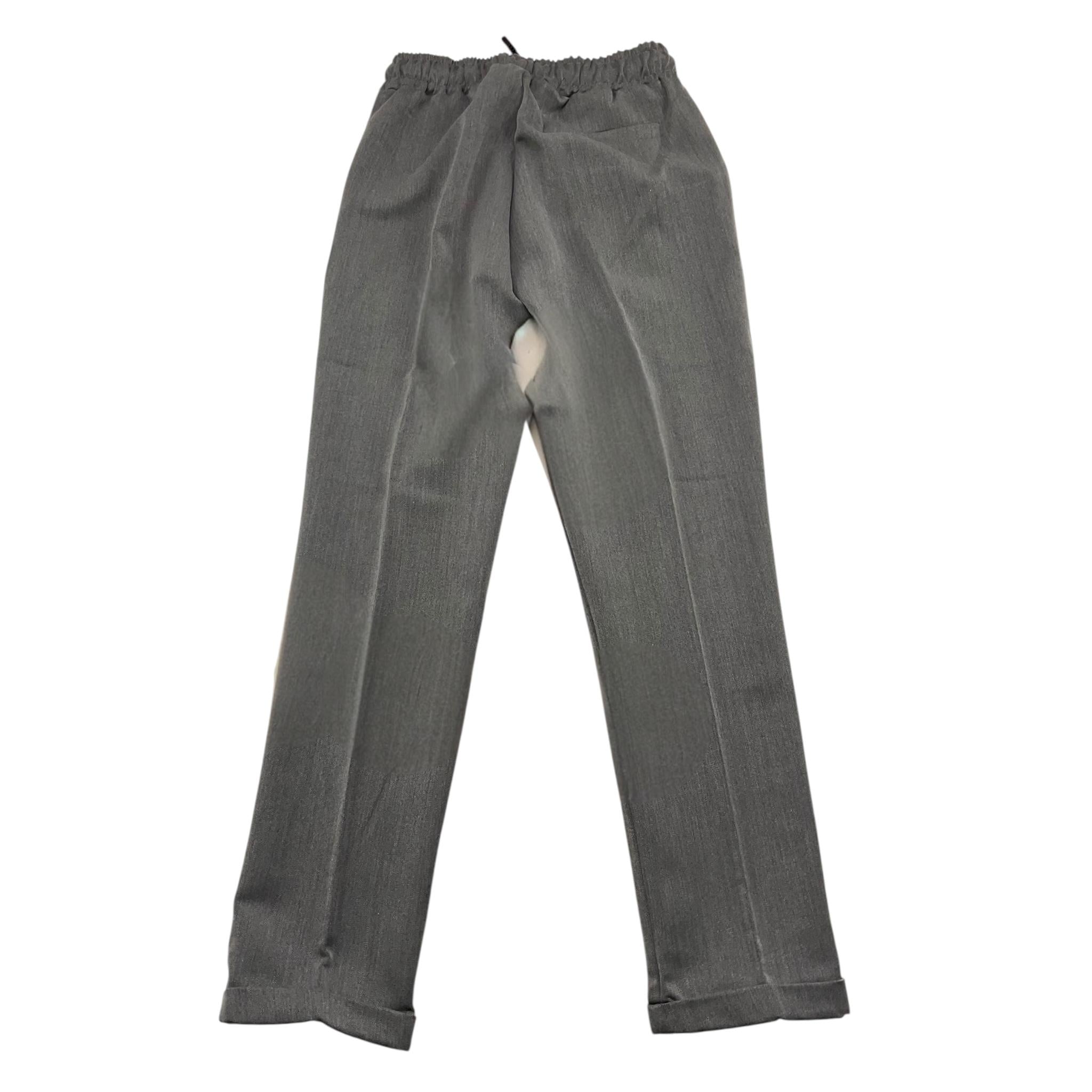 MAKE pantalone tinta unita con elastico in vita Grigio per Bambino MK401 GRIGIO MAKE 