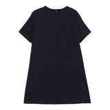 Il Gufo Abito Mezza Manica Tinta Unita con Applicazioni per Bambina P25VM784M0041 BLU IL GUFO 