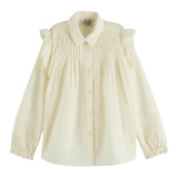 Scotch & Shrunk Camicia Tinta Unita con Ricami per Bambina 179329 AVORIO SCOTCH & SHRUNK 