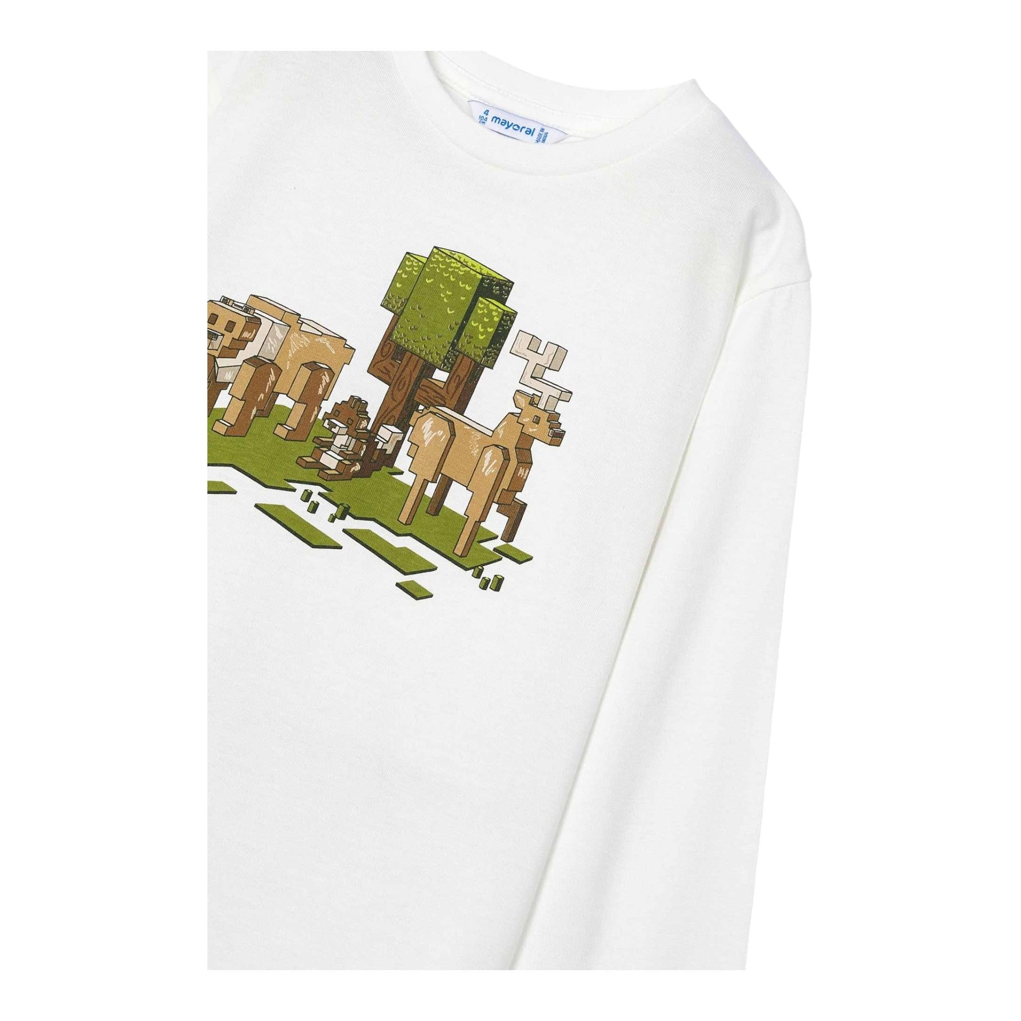 MAYORAL shirt girocollo tinta unita con stampa Bianco per Neonato 4054 BIANCO MAYORAL 