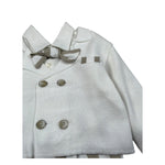 Marlu' Completo 4 Pezzi Cardigan-Camicia-Papillin-Pantalone per Neonato EF6661 PANNA MARLU' 