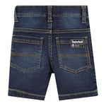 Timberland Bermuda In Denim Tinta Unita con Girovita Regolabile per Neonato T60497 BLU TIMBERLAND 