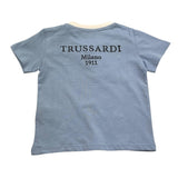 Trussardi T-Shirt Tinta Unita con Stampa per Neonato TIP25045TS AZZURRO TRUSSARDI 