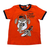 Sarabanda T-Shirt Girocollo Tinta Unita con Stampe per Neonato 12766 ARANCIONE SARABANDA 