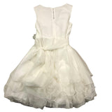 Mimilu' Abit Solid Color Sleeveless With White Contrast Strap For Girls