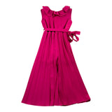 Illiana Tua Full Sleeve Solid Color With Fuchsia Ruffles For Newborn