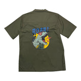 Berna Shirt Half Sleeve Solid Color With Contrast Print Green For Boys
