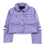 John Richmond Giubbino In Denim Tinta Unita  per Bambina RGP26152GB LILLA JOHN RICHMOND 