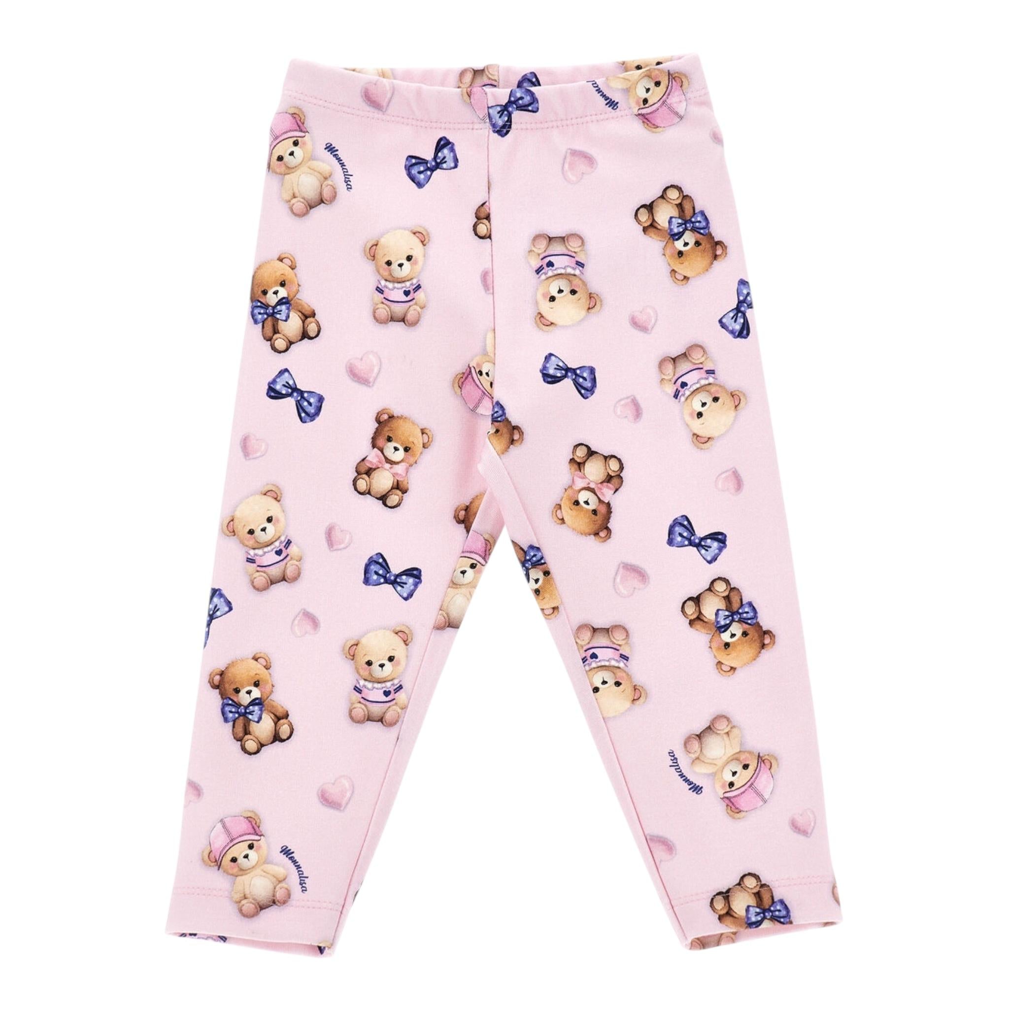 MONNALISA leggins tinta unita cn stampa orsi Rosa per Neonata 31D411N ROSA MONNALISA 