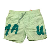 Scotch &amp; Shrunk Solid Color Bermuda Swimsuit With Green Print For Boys