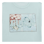 Guess T-Shirt Girocollo Tinta Unita con Applicazione per Bambina J5RI25KCRI2 AZZURRO GUESS 