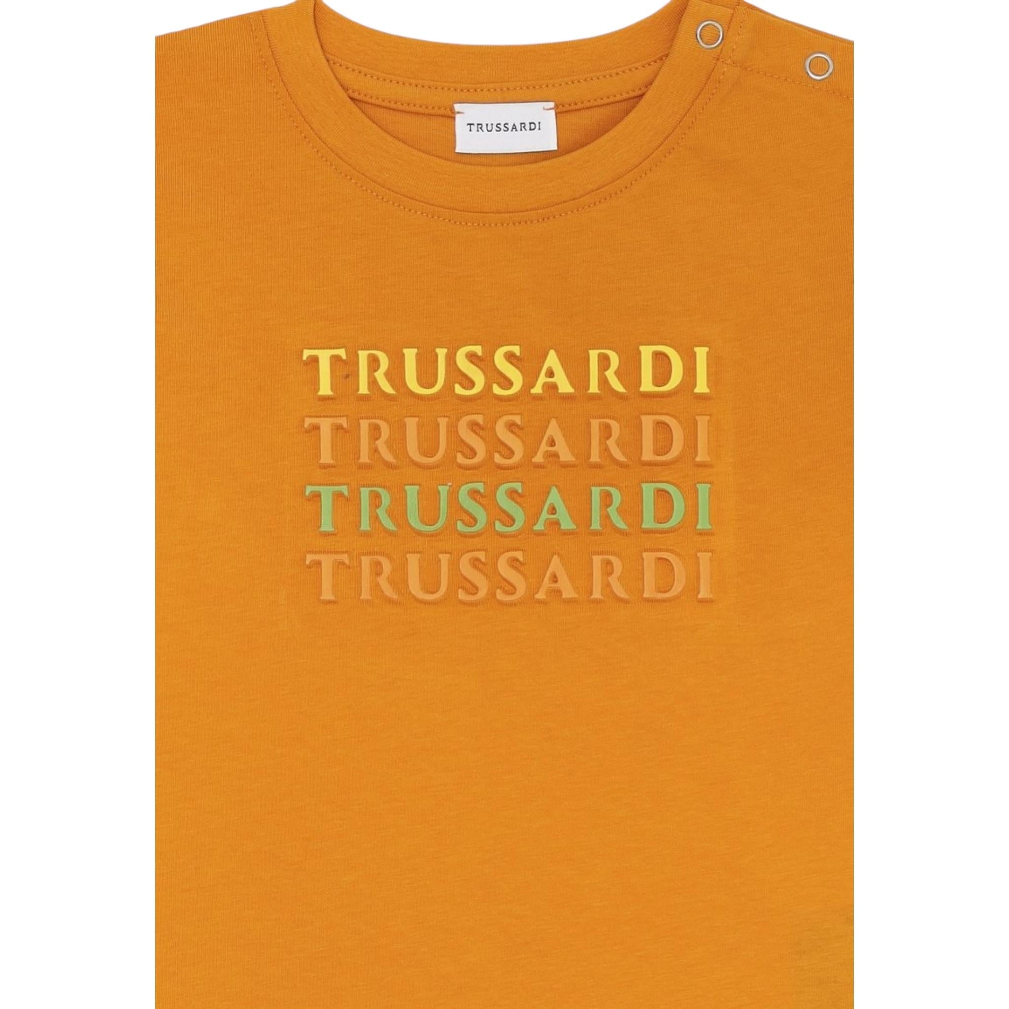Trussardi T-Shirt tinta unita con Stampa Arancione per Neonato TIP25022TS ARANCIONE TRUSSARDI 