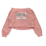 TO be too felpa tinta unita con cappuccio e applicazioni Rosa per Bambina TFBF24W631 ROSA TO be too 