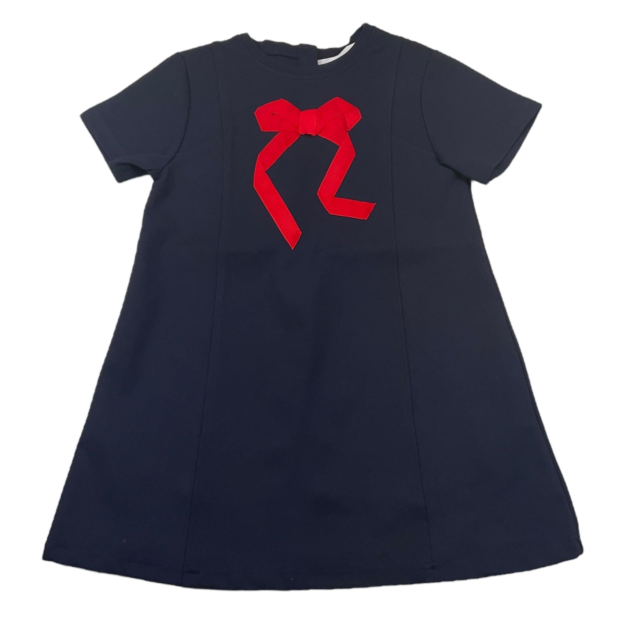 TRUSSARDI abito mezza manica tinta unita con fiocco Blu per Bambina TGA25063VE BLU TRUSSARDI 