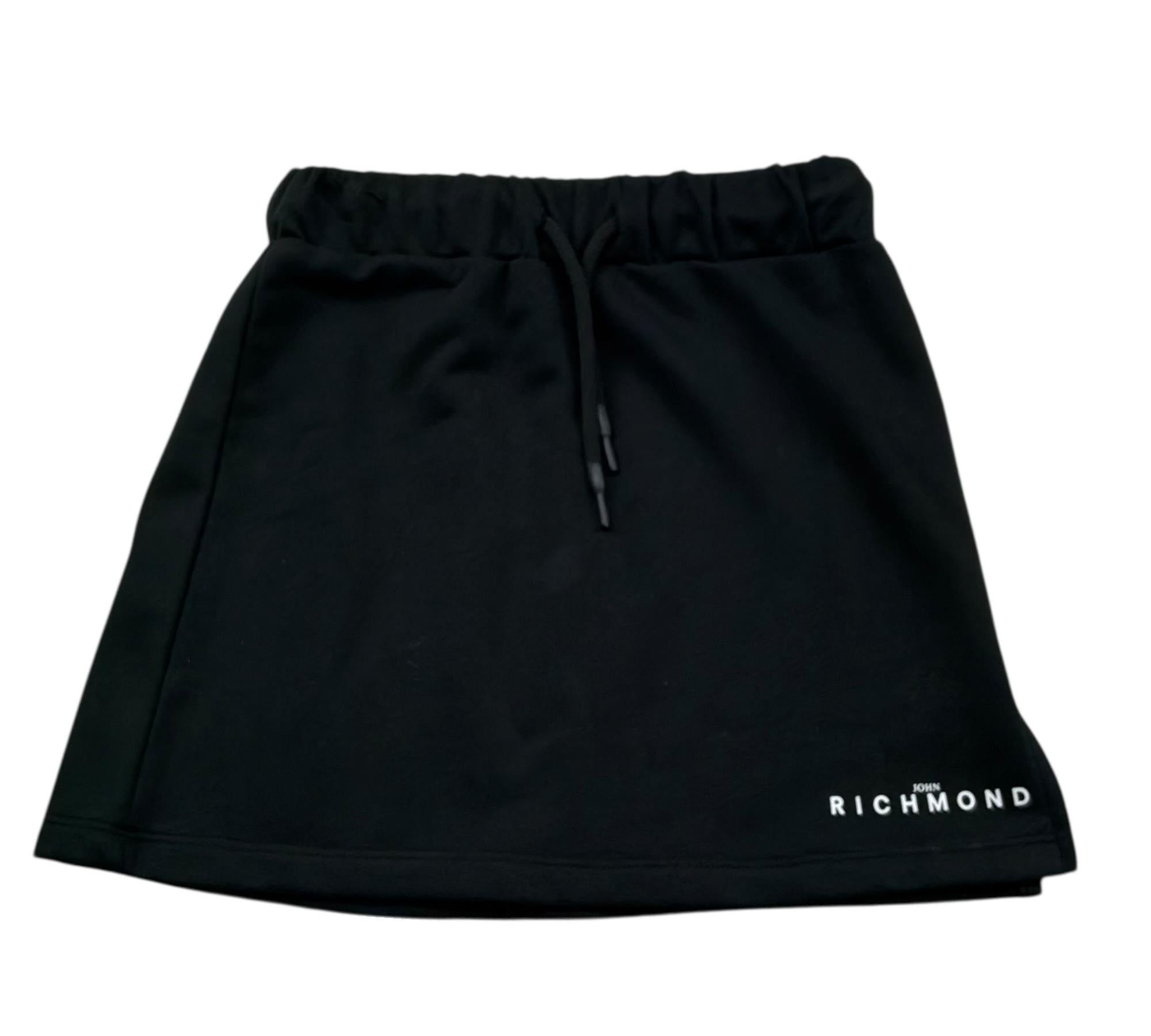 John Richmond Gonna Tinta Unita con Stampa per Bambina RGP26021GO NERO JOHN RICHMOND 