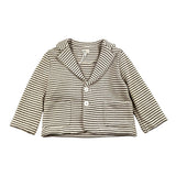 Lalalu' Plain Jacket With Beige Striped Pattern For Boys