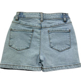 Trussardi Short Tinta Unita In Denim per Neonata JIP26073SH AZZURRO TRUSSARDI 