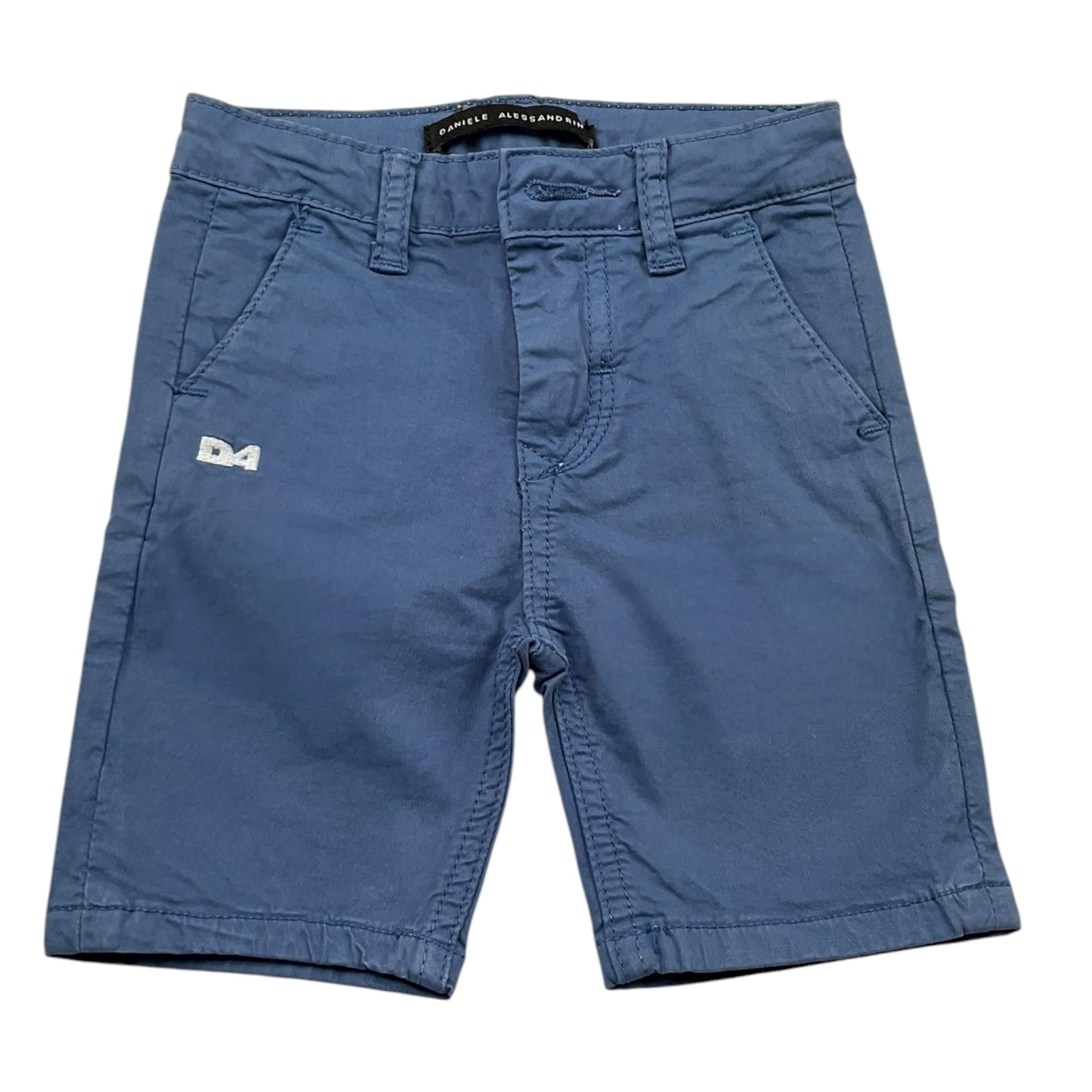 Daniele Alessandrini Bermuda Tinta Unita con Girovita Regolabile per Bambino 1236P1217 BLU DANIELE ALESSANDRINI 