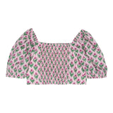 Saint Barth Top Half Sleeve Floral Fantasy Pink For Girls