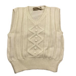 LA STUPENDERIA gilet tinta unita in maglia Panna per Bambina WJGL42 PANNA LA STUPENDERIA 