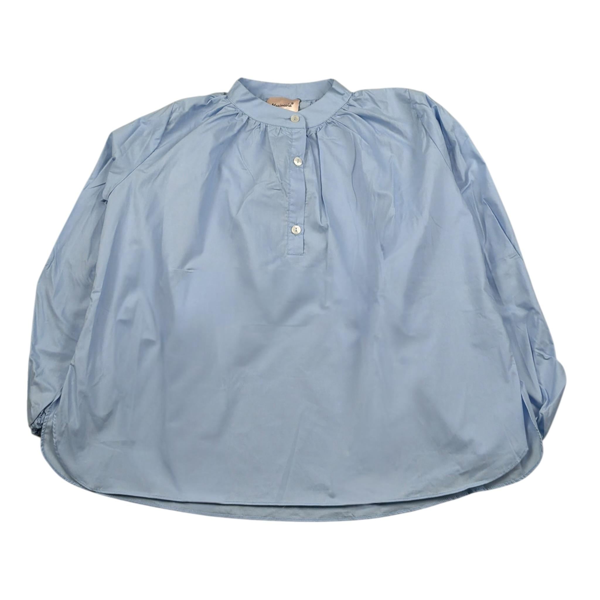 Mariuccia Camicia Manica Lunga tinta unita Azzurro per Bambina MBSS23C781 AZZURRO MARIUCCIA 