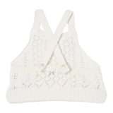 Il Gufo Top Tinta Unita Traforato per Bambina P25TC088EM442 PANNA IL GUFO 