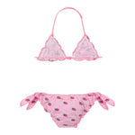 Saint Barth Costume 2 Pezzi Triangolo-Slip Tinta Unita Fantasia  per Bambina CRIS003 BIANCO/ROSA SAINT BARTH 