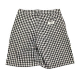 Kenzo Bermuda Solid Color Checkered Pattern Adjustable Waist Black For Baby