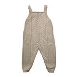 Wedoble Plain Beige Openwork Sleeveless Romper for Newborns