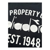 Diadora T-Shirt Girocollo Tinta Unita con Stampa per Bambino F4DIJBTH015 NERO DIADORA 