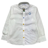 Trussardi Long Sleeve Shirt Solid Color With White Logo Print For Newborn
