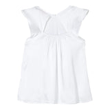 Liu Jo Solid Color Ruffled Sleeveless Shirt White For Girls