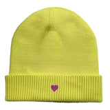 Max&amp;Co. Plain Wool Hat With Yellow Embroidery For Girls