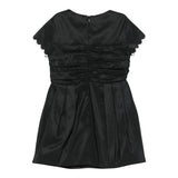 Elisabetta Franchi Abito Mezza Manica Tinta Unita con Fiocco per Bambina EFAB585 NERO ELISABETTA FRANCHI 