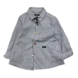 Daniele Alessandrini Plain Shirt With White Striped Pattern For Newborn