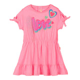 Billieblush Baby Girl Solid Color Pink Print Half Sleeve Dress