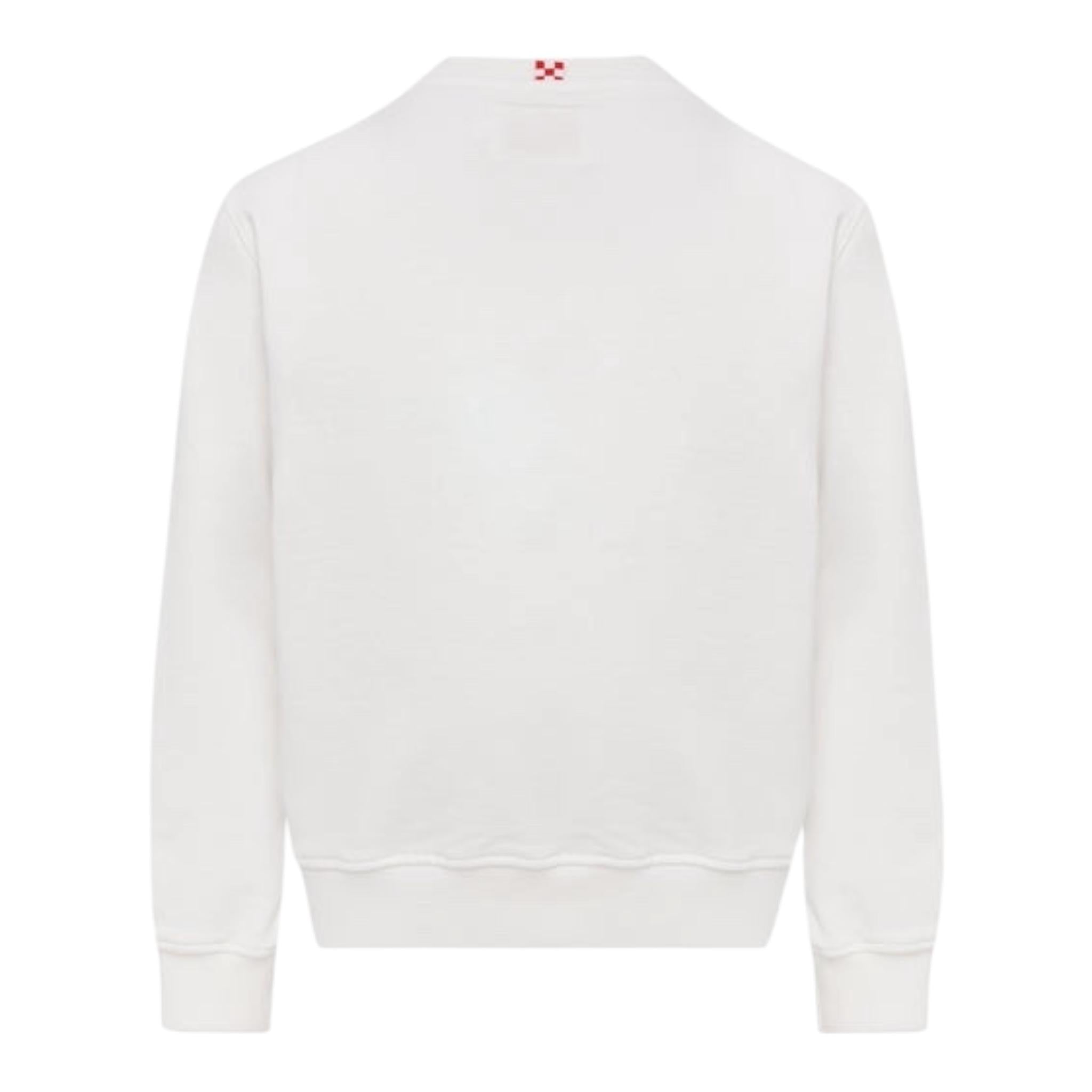 Saint Barth Felpa Girocollo Tinta Unita con Stampa per Neonato BOBB001N BIANCO SAINT BARTH 