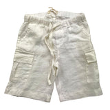 Zhoe &amp; Tobiah Solid Color Elastic Waist Bermuda Shorts White For Baby