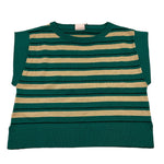 BOBOLI gilt girocollo fantasia a righe Verde per Bambina 729446 VERDE BOBOLI 